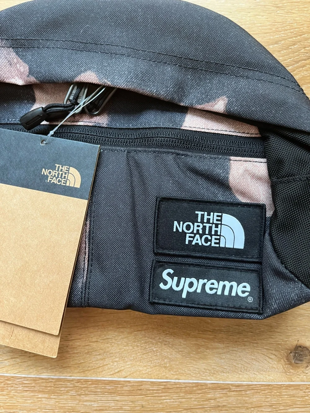 The North Face x Supreme Black and Brown Camo Waist Bag